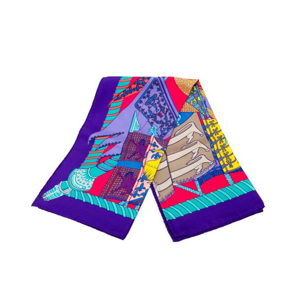 HERMES Black Silk Scarf - Picture 2 of 9